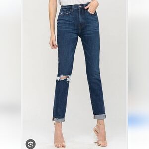 Vervet NWT Erika Stretch Mom Jean Dark Wash Size 30